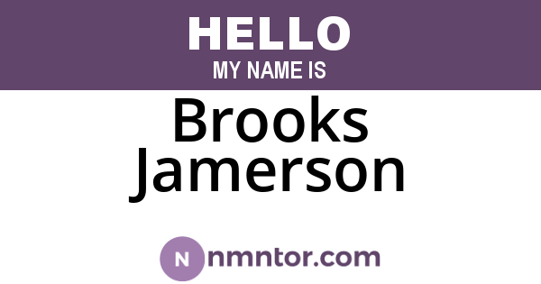 Brooks Jamerson