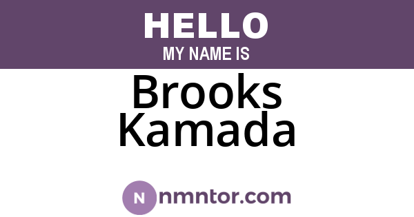 Brooks Kamada