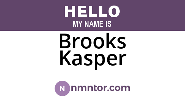 Brooks Kasper