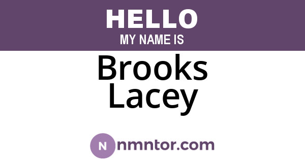 Brooks Lacey