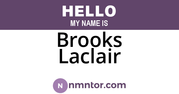Brooks Laclair