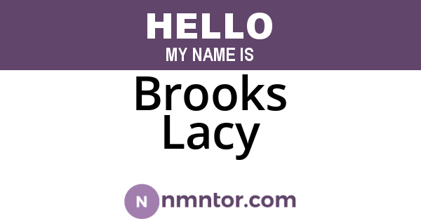 Brooks Lacy