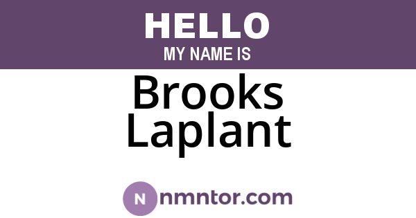 Brooks Laplant