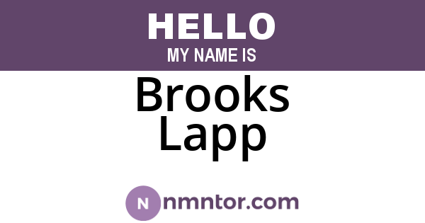 Brooks Lapp