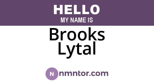 Brooks Lytal