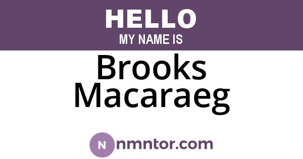 Brooks Macaraeg