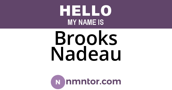 Brooks Nadeau