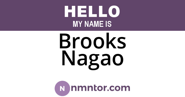 Brooks Nagao