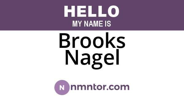 Brooks Nagel