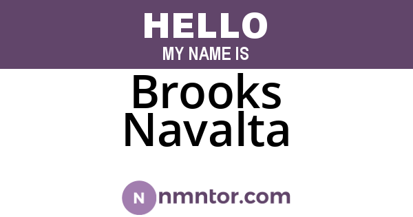 Brooks Navalta