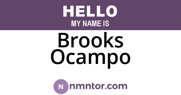 Brooks Ocampo
