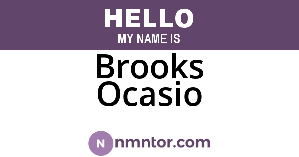 Brooks Ocasio