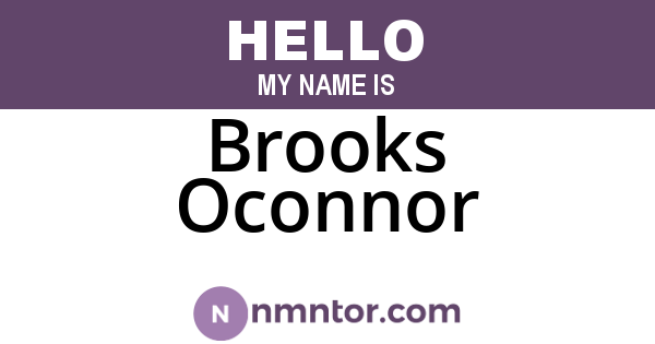 Brooks Oconnor