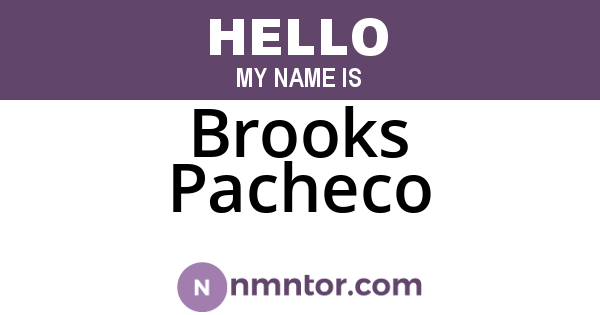Brooks Pacheco