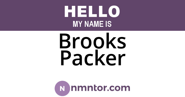 Brooks Packer