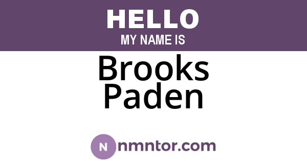Brooks Paden