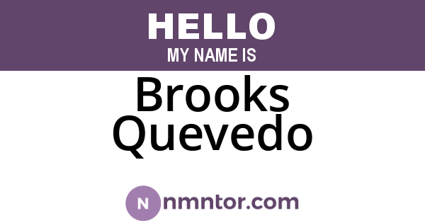 Brooks Quevedo
