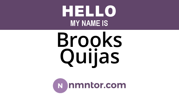 Brooks Quijas