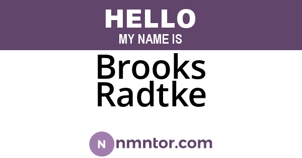 Brooks Radtke