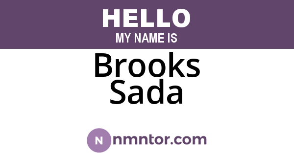 Brooks Sada