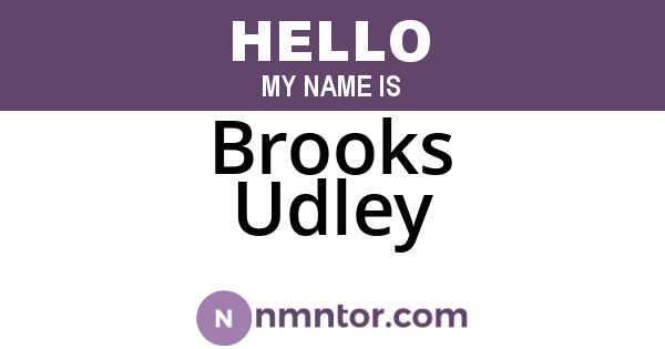 Brooks Udley