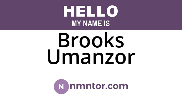 Brooks Umanzor