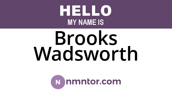 Brooks Wadsworth