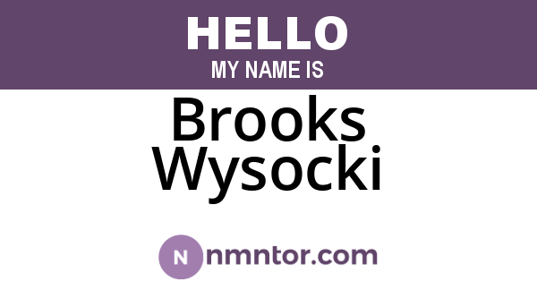Brooks Wysocki