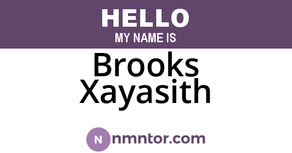 Brooks Xayasith