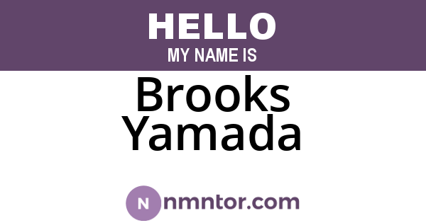 Brooks Yamada