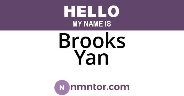 Brooks Yan