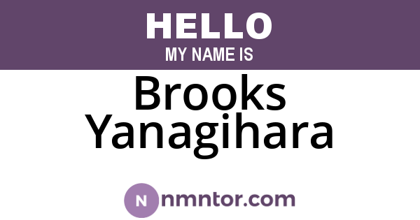 Brooks Yanagihara