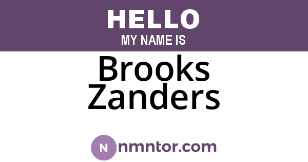 Brooks Zanders