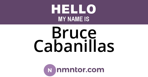 Bruce Cabanillas