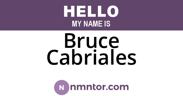 Bruce Cabriales