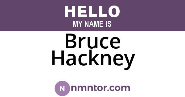 Bruce Hackney