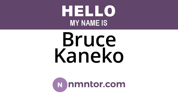 Bruce Kaneko