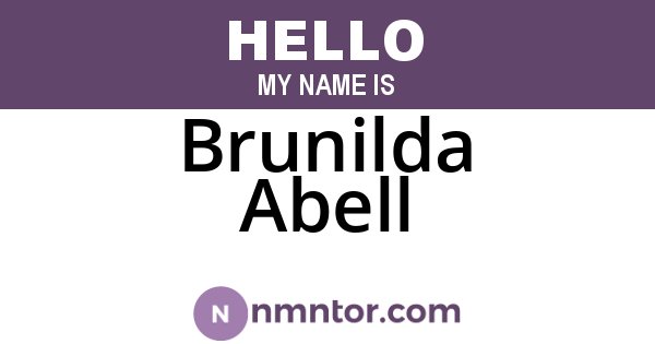 Brunilda Abell