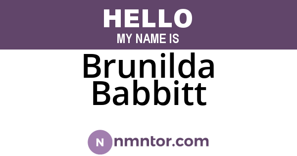 Brunilda Babbitt