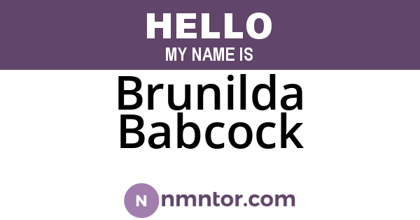 Brunilda Babcock