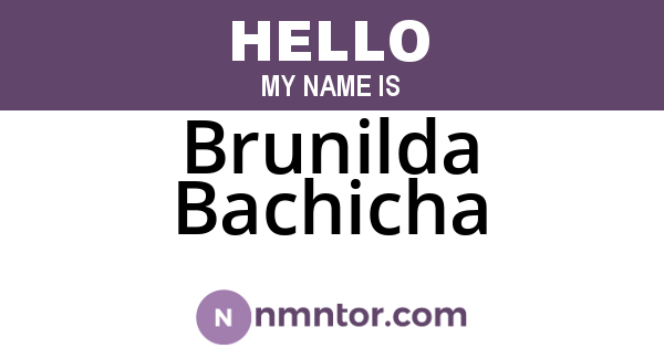 Brunilda Bachicha