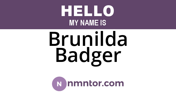 Brunilda Badger
