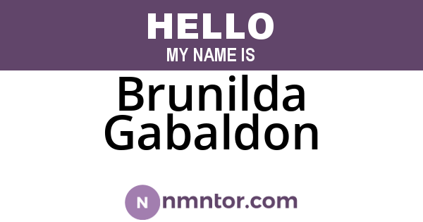 Brunilda Gabaldon