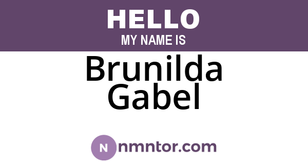 Brunilda Gabel