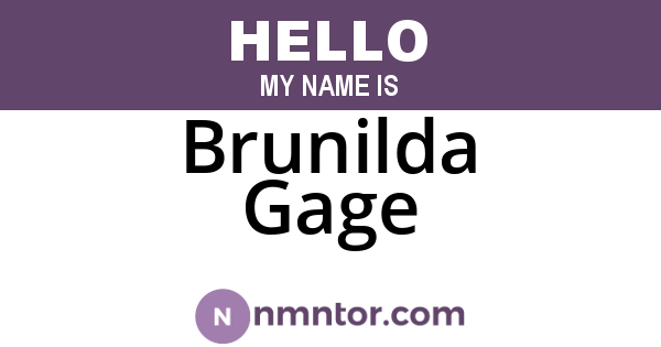 Brunilda Gage