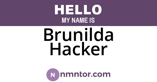 Brunilda Hacker