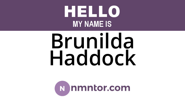 Brunilda Haddock