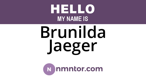 Brunilda Jaeger