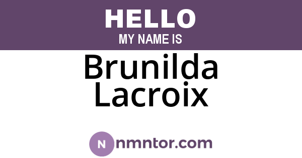 Brunilda Lacroix