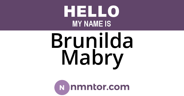 Brunilda Mabry